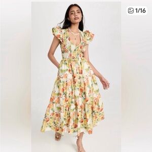 Like new Size Medium O.P.T. Brand from Evereve Floral Smocked Maxi Dress